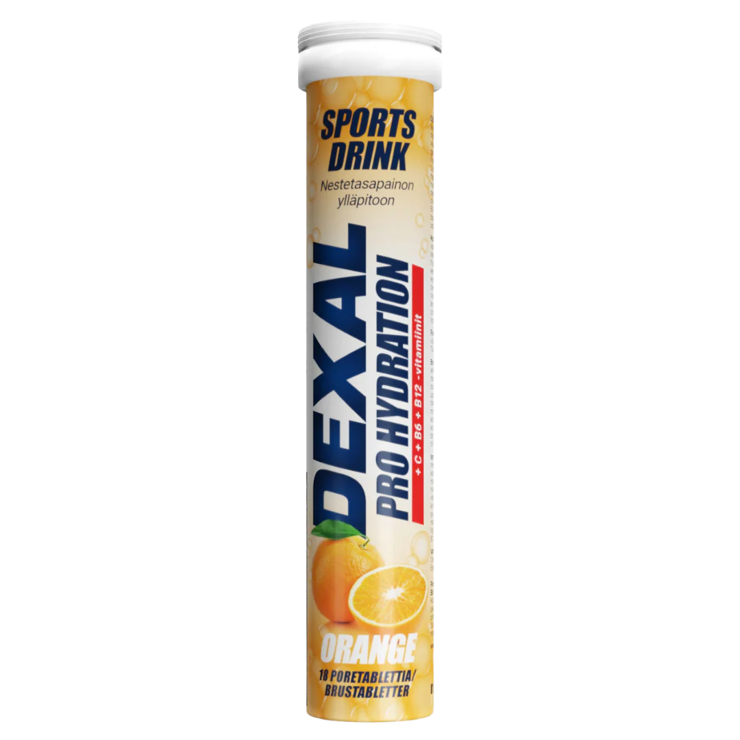 Dexal Pro Hydration Orange - C + B6 + B12 - 18 Poretablettia Appelsiini