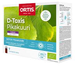 D-Toxis Pikakuuri Vadelma Luomu 7 x 15 ml, Ortis