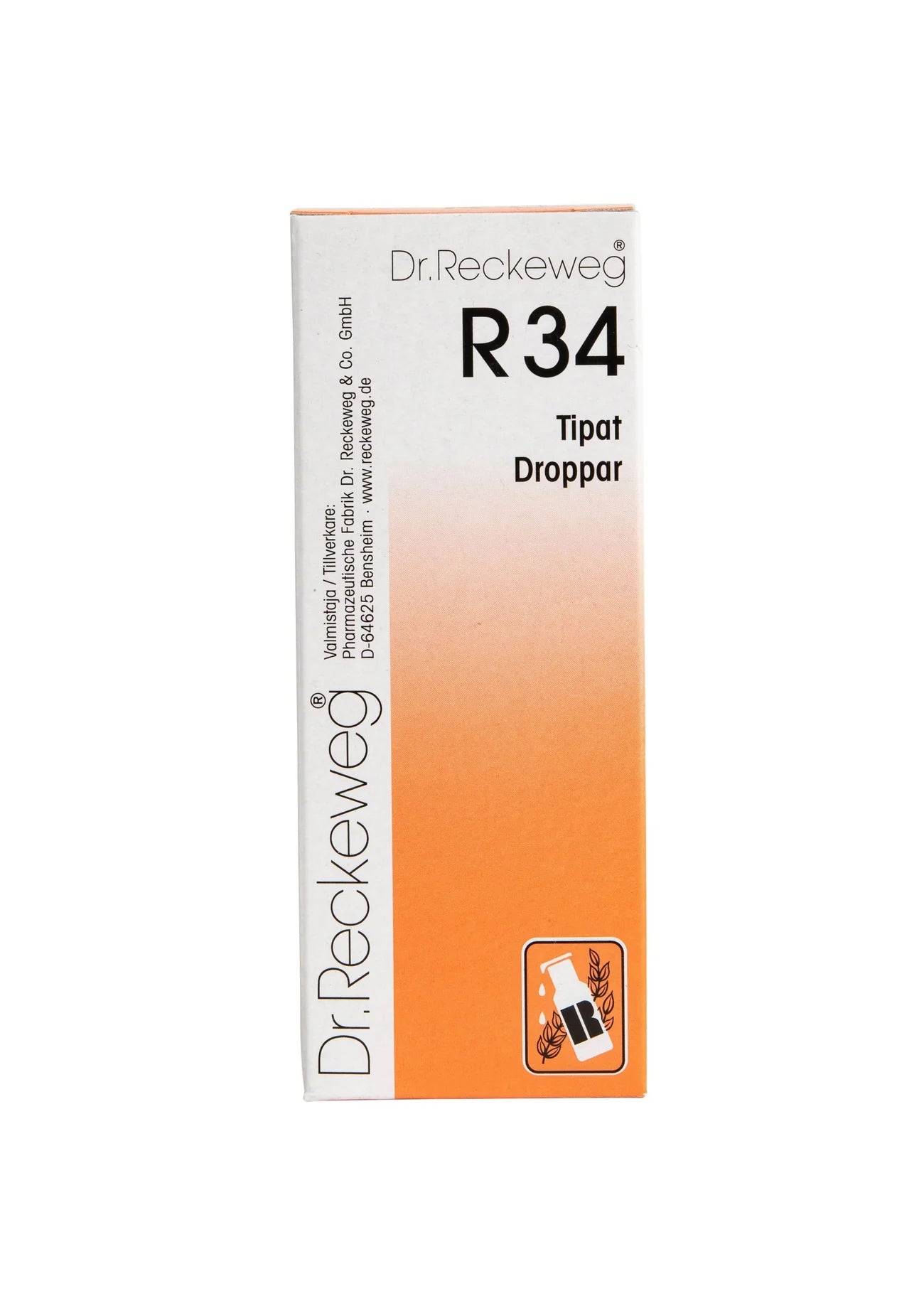 Homeopaattiset tipat R34 50ml, Dr. Reckeweg