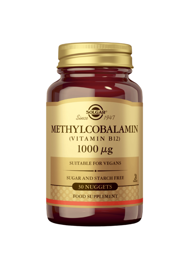B12-vitamiini Metyylikobalamiini 1000µg 30 tabl, Solgar