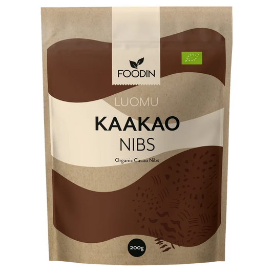 Kaakaonibs, Raaka, Luomu 200g, Foodin