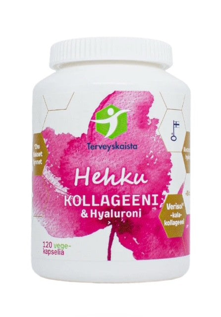 Hehku Kollageeni & Hyaluroni 120vegekaps., Terveyskaista