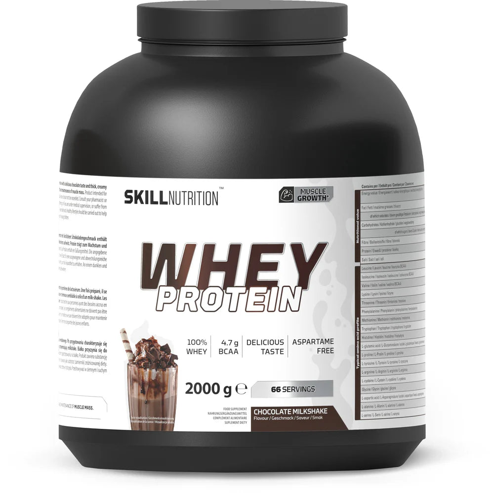 Whey Protein Powder, Chocolate Milkshake 2 kg, Skill Nutrition