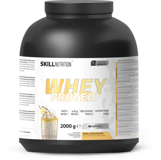 Whey Protein Powder, Vanilla Milkshake 2kg, Skill Nutrition