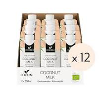Kookosmaito, luomu 330ml x 12-pack, Foodin