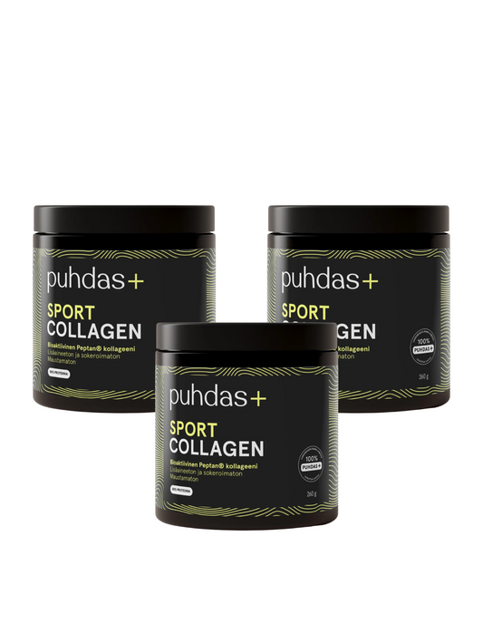 Sport Collagen Kollageeni 3x260g, Puhdas+