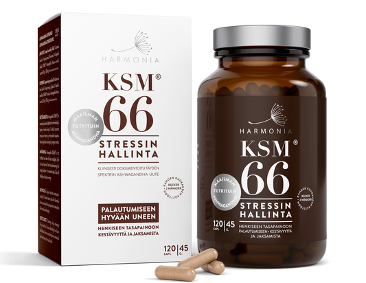 KSM66 Ashwagandha luomu 120 kaps, Harmonia