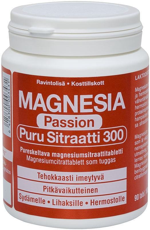 Magnesia Magnesium Puru Passion 150mg 90kpl, Hankintatukku