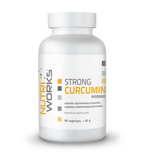Strong Curcumin + Piperine 90 vegekaps, Nutri Works