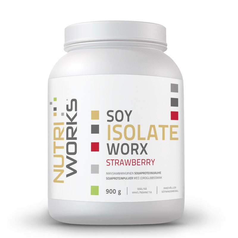 Soy Isolate worX 900g mansikka, Nutri Works