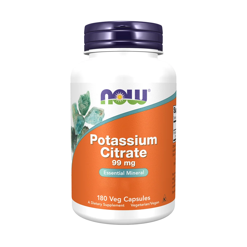 Kaliumsittraatti - Potassium Citrate 99 mg, 180 kaps,  Now Food