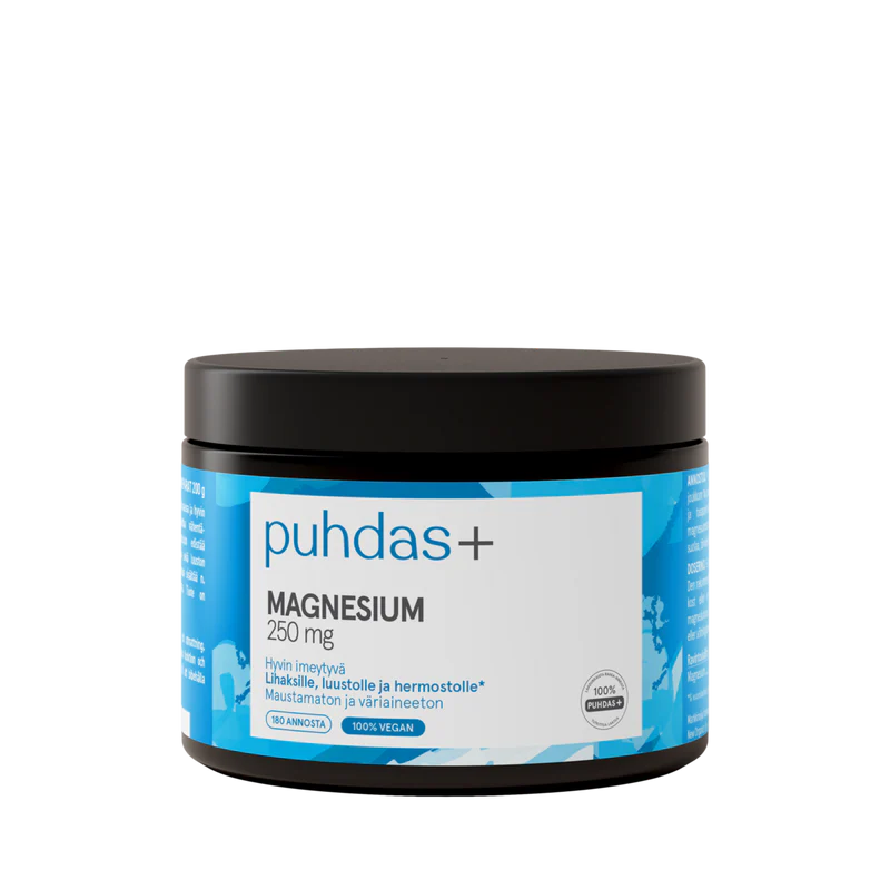 Magnesium jauhe 250mg 200g, Puhdas+