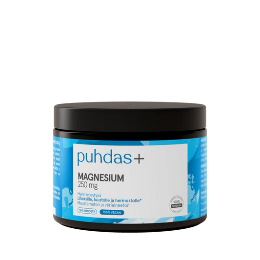 Magnesium jauhe 250mg 200g, Puhdas+
