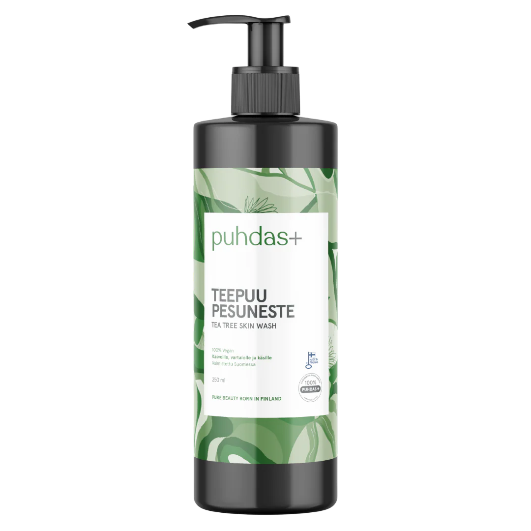 Antiseptic Tea Tree Skin Wash - Teepuusaippua 250 ml, Puhdas+