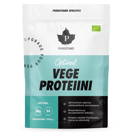Optimal Vege Proteiini Natural 600 g, Puhdistamo