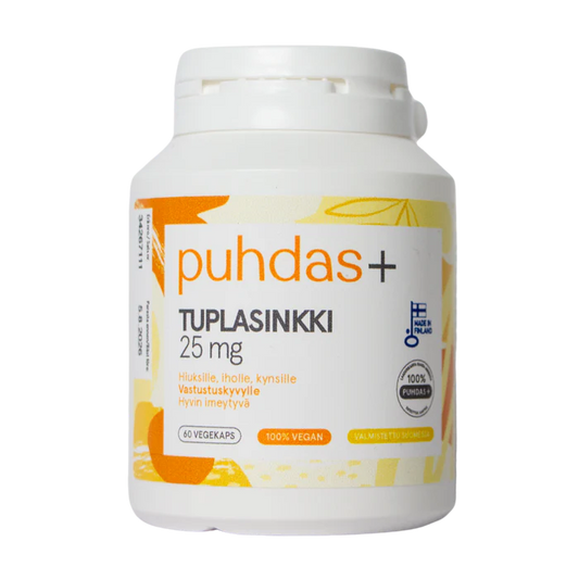 Sinkki Tupla 25mg 60kaps., Puhdas+