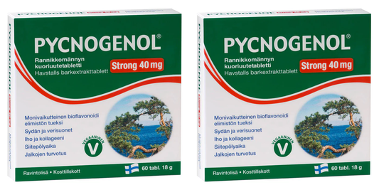 Pycnogenol Strong 40 mg - Rannikkomännyn kuoriuutetabletti 2x60 tabl.(Tuplapkt)