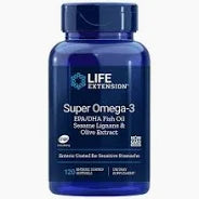 Super Omega-3 EPA/DHA with Sesame Lignans & Olive Extract 120 tabl, Life Extension