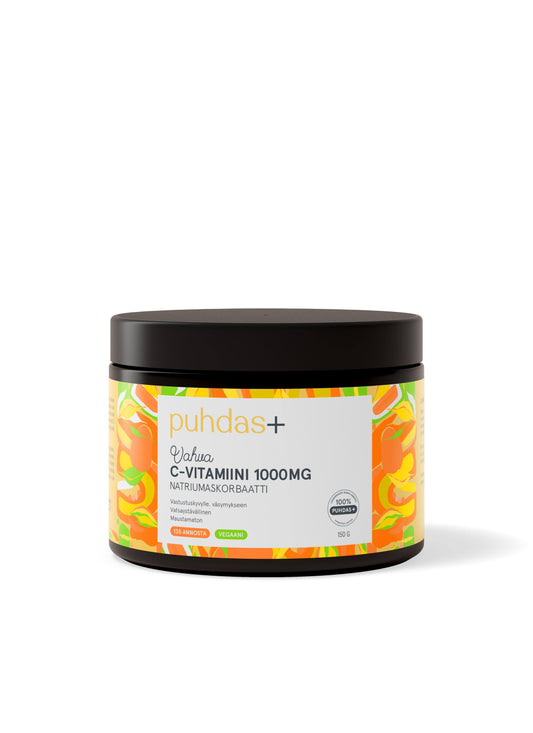 C-vitamiini jauhe 1000mg 200g, Puhdas+