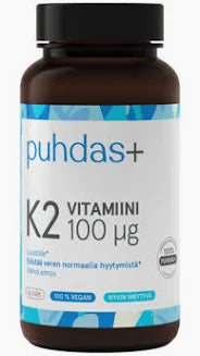 K2-vitamiini 100µg 60 kaps, Puhdas+