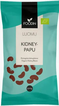 Kidneypapu, Luomu 500 g, Foodin