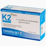 K2 Plus 200 µg +D3 ja C-vitamiini 100 tabl, FennoVita