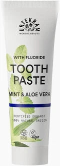 Minttu & Aloe Vera Hammastahna fluorilla 75ml, Urtekram