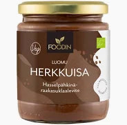 Hasselpähkinä-raakasuklaalevite Herkkuisa, luomu 250g, Foodin