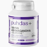 Puhdas+ Vahva Ashwagandha + Bioperine 60 kaps, Puhdas+