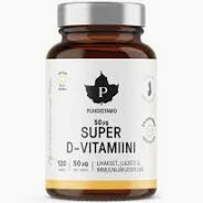 Vahva D-vitamiini  50µg D3 120 kaps, Puhdistamo