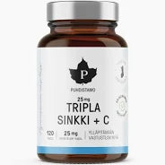 Tripla Sinkki 25mg +C 120 kaps, Puhdistamo