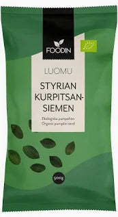 Styrian Kurpitsansiemen luomu 500g, Foodin