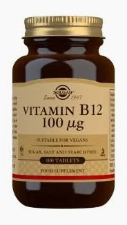 B12-vitamiini 100µg 100 tabl, Solgar