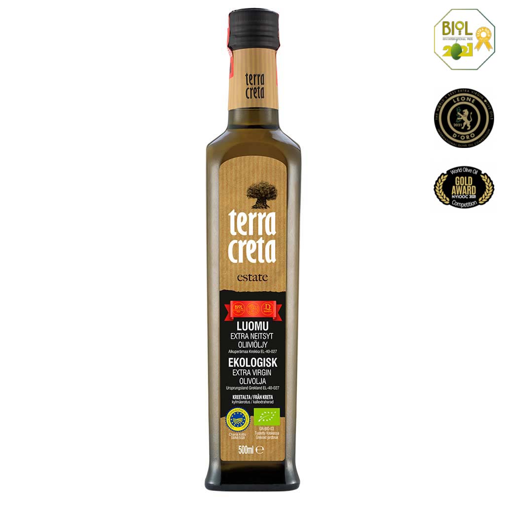Terra Creta Ekstra-neitsytoliiviöljy, Luomu, 500 ml