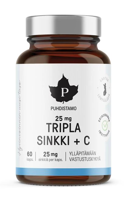 Sinkki Tripla 25mg + C 60kpl, Puhdistamo