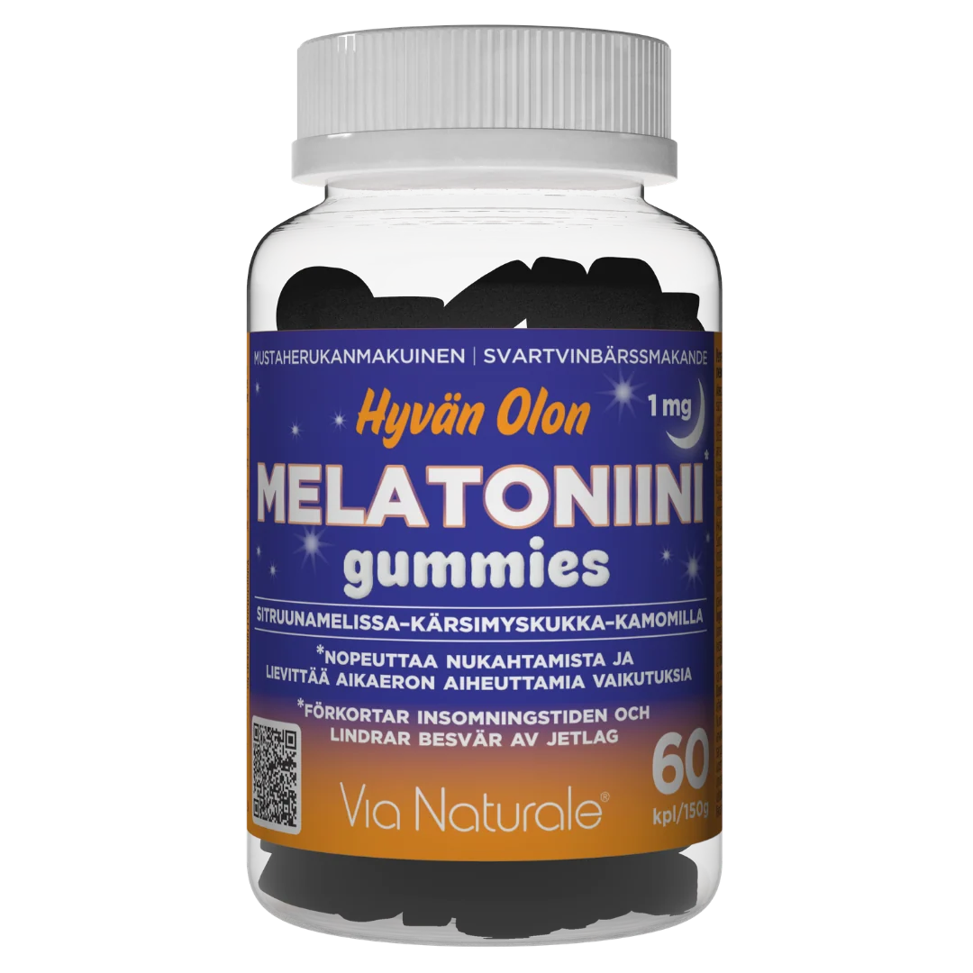 Hyvän Olon Melatoniini 1 mg Gummies 60 kpl, Via Naturale