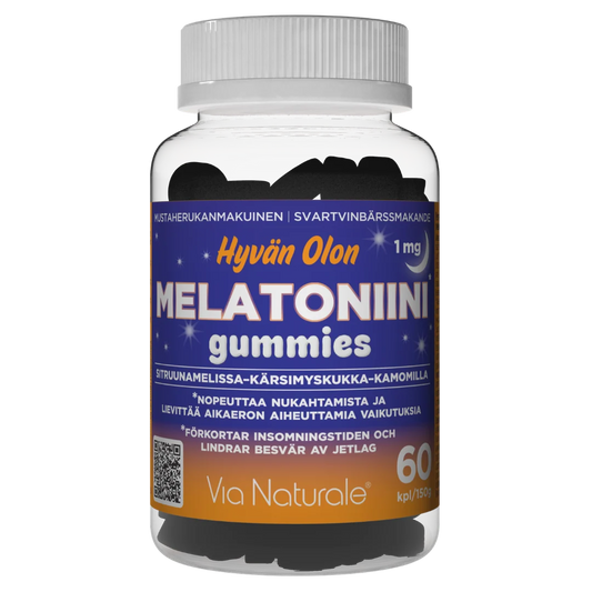 Hyvän Olon Melatoniini 1 mg Gummies 60 kpl, Via Naturale