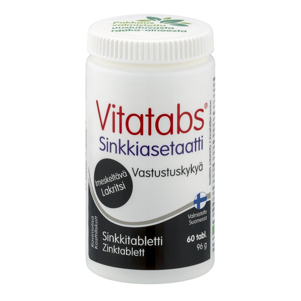 Vitatabs Sinkkiasetaatti Lakritsi 60 tabl.