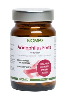 Acidophilus forte 30kaps uusi biomed