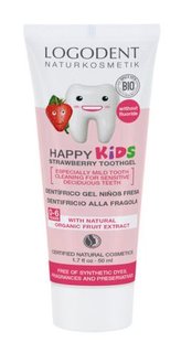 Hammastahna happykids mansikka bio 50ml logona