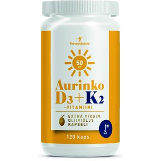 Aurinko d3 k2 50ug 120kaps large