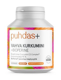 Kurkumiini vahva bioperine 60 puhdasplus